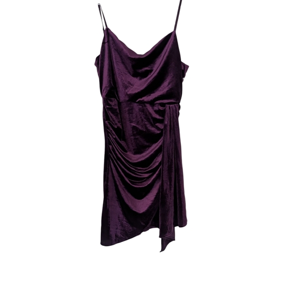 Lulu's NWT Purple Draped Velvet Dress Sz.M - Picture 1 of 9